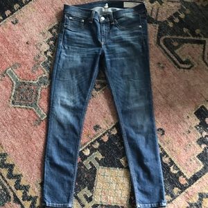 Rag and Bone jeans. Mid rise. Skinny on ankle.